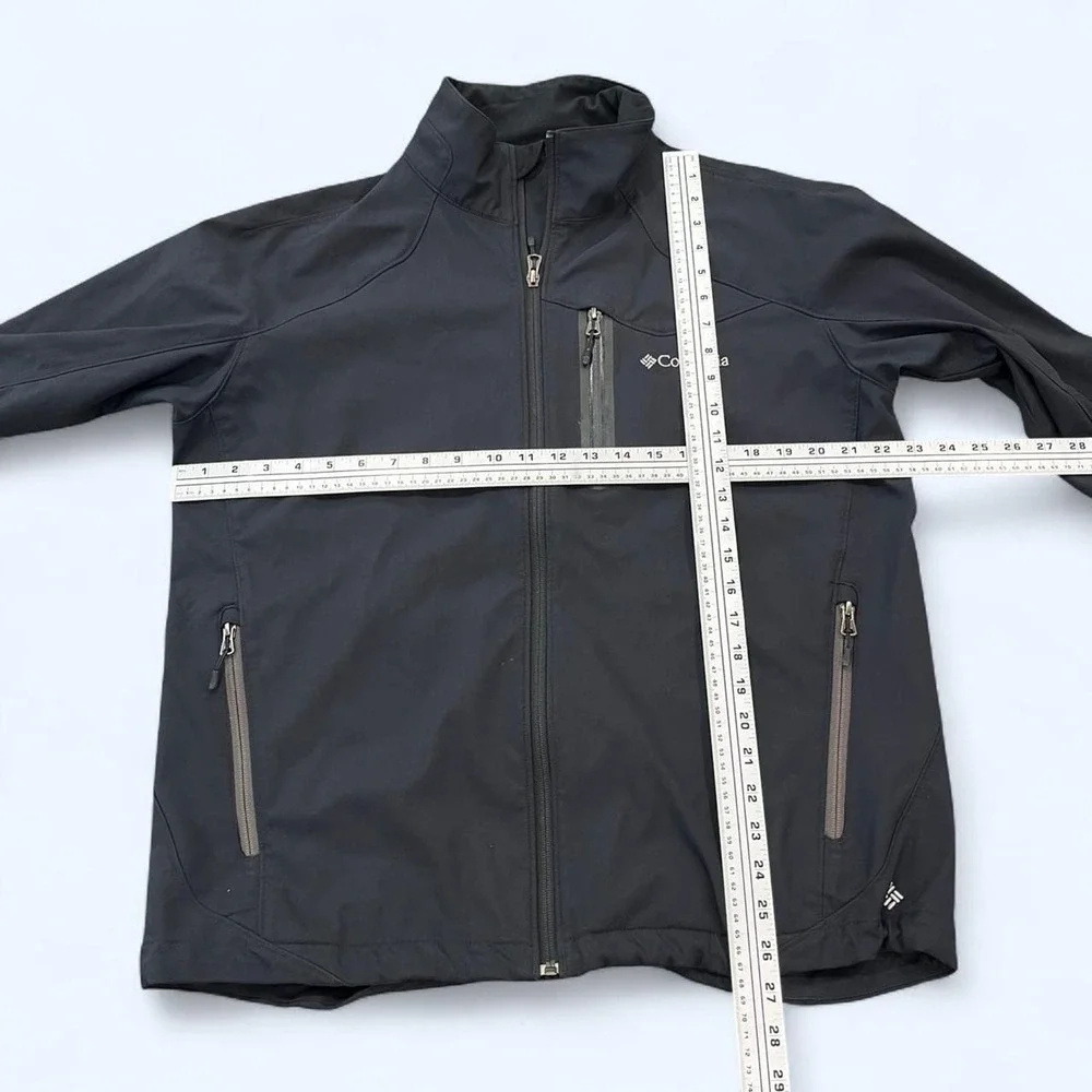 Columbia Sportswear Omni-shield Jacket Black Mens Size L Waterproof Rain Fullzip